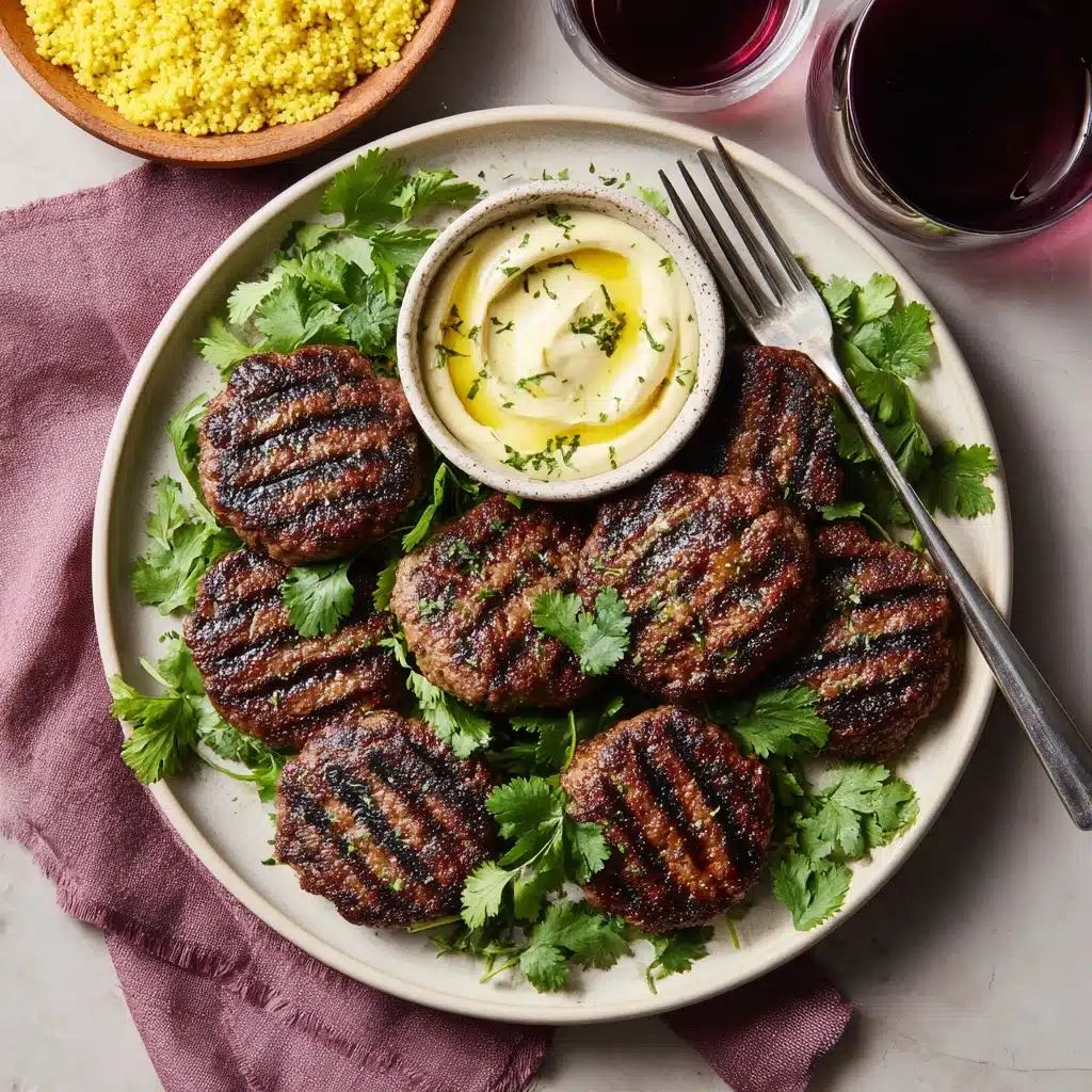 Grilled Moroccan Meatballs with Yogurt Sauce Recipe - Recipe Image