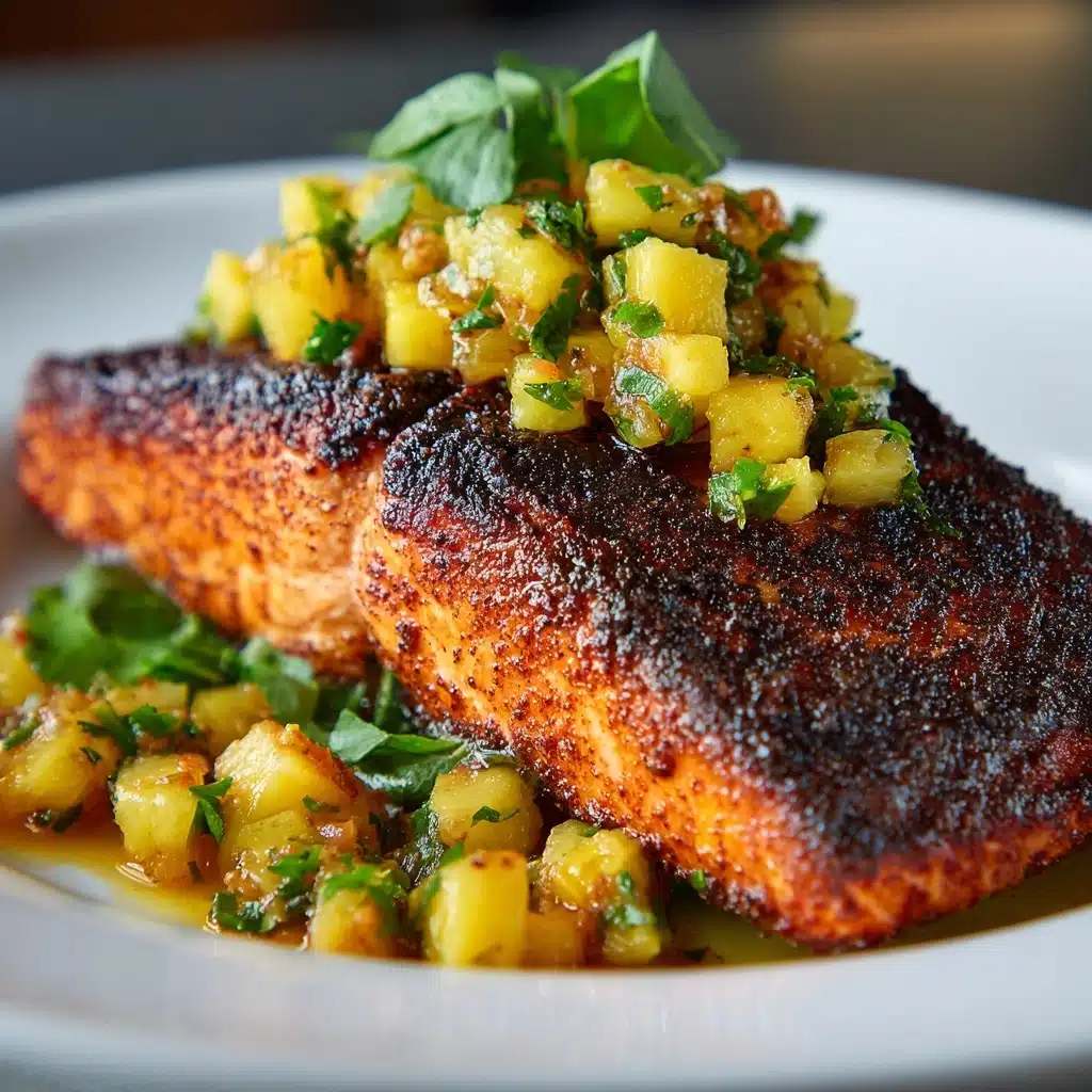 Maple Glazed Salmon with Pineapple Salsa Recipe - Recipe Image