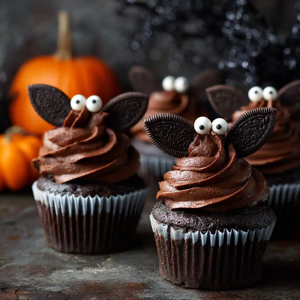 Halloween Bat Cupcakes Recipe - Recipe Image