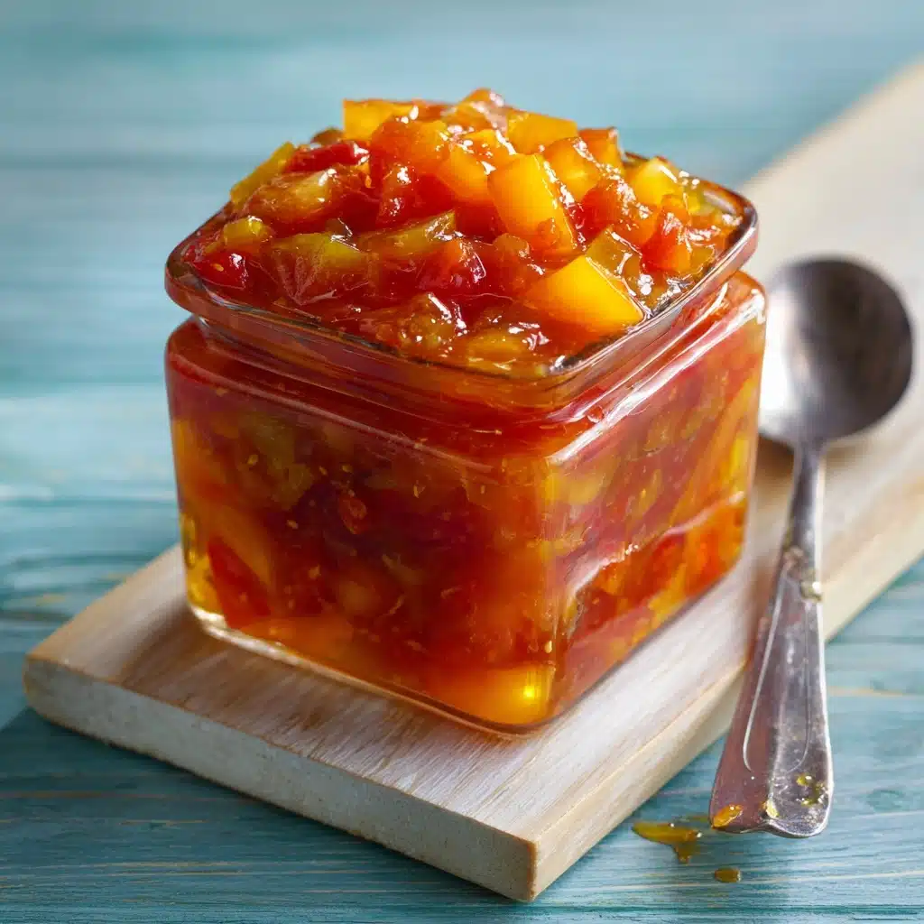Roasted Tomato Peach Jam Recipe - Recipe Image