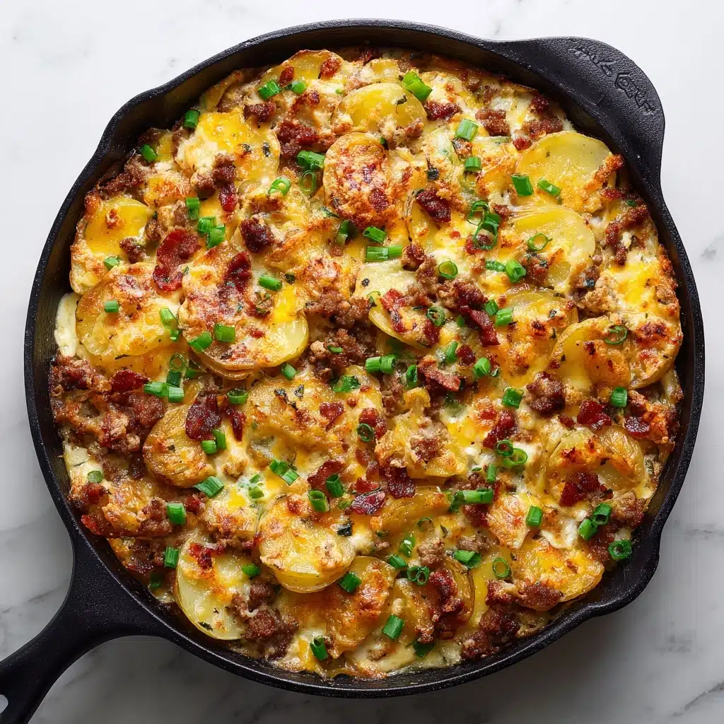 Loaded Ground Beef and Potatoes Skillet Recipe - Recipe Image