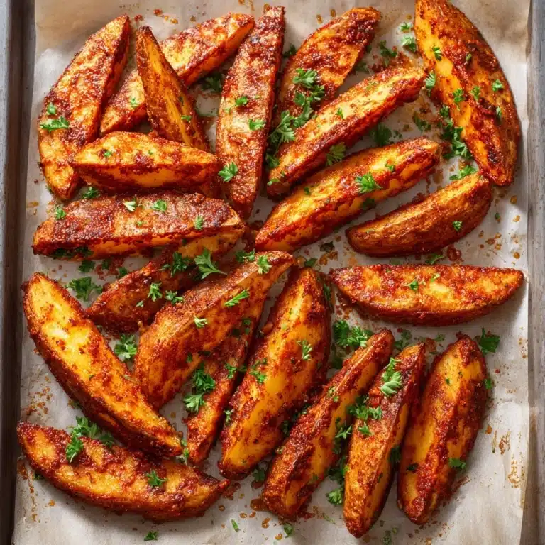 Oven-Baked Crispy Parmesan Potato Wedges Recipe