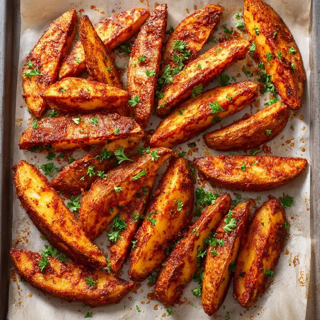 Oven-Baked Crispy Parmesan Potato Wedges Recipe