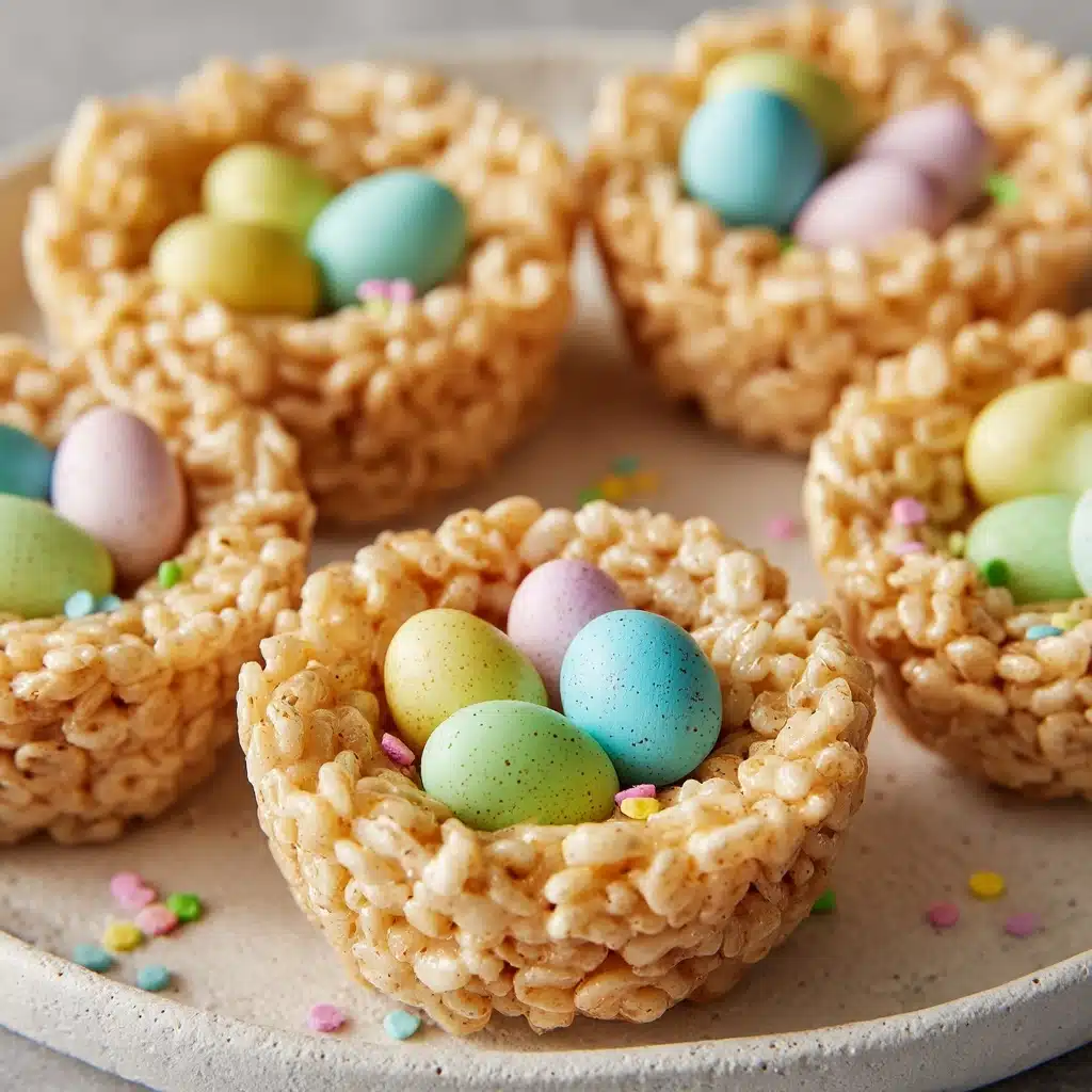 Easter Rice Krispie & Chocolate Mini Egg Nests Recipe - Recipe Image