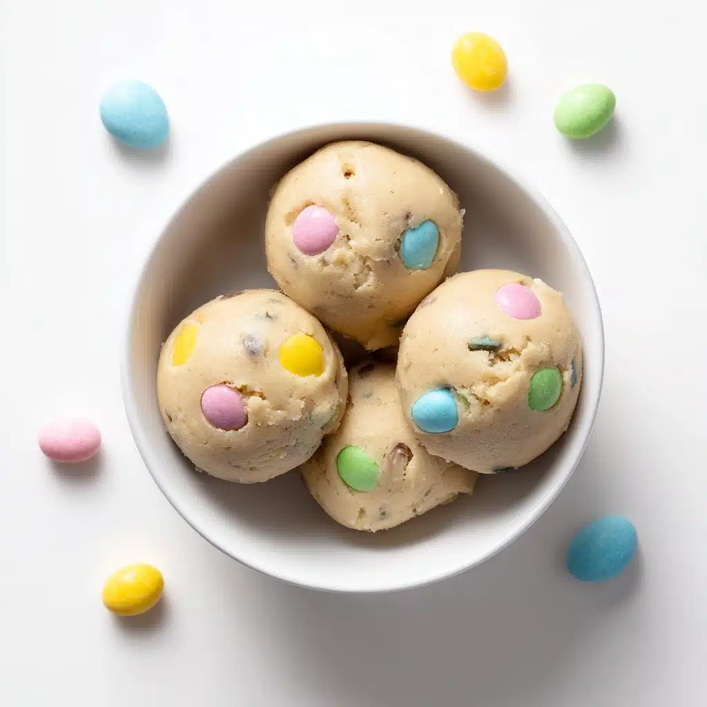No-Bake Mini Egg Cookie Dough Balls Recipe - Recipe Image