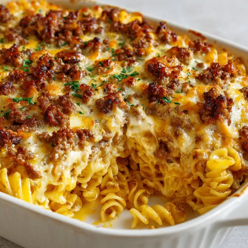 French Onion Ground Beef Casserole Recipe - Recipe Image
