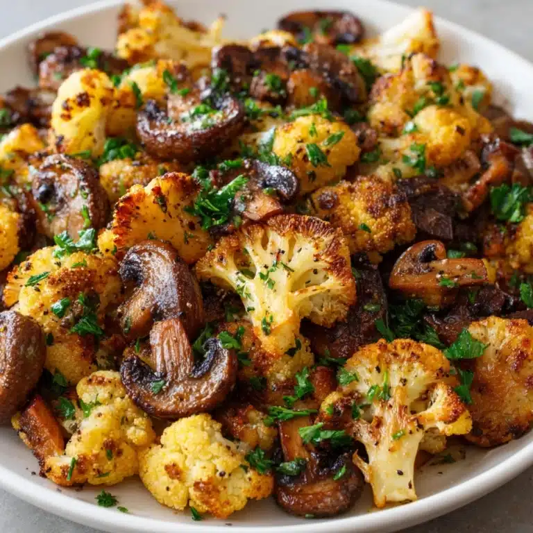 Garlic Mushrooms Cauliflower Skillet Recipe
