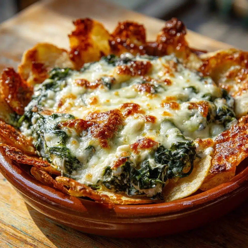 Spinach Dip Cheese Crisps Recipe - Recipe Image