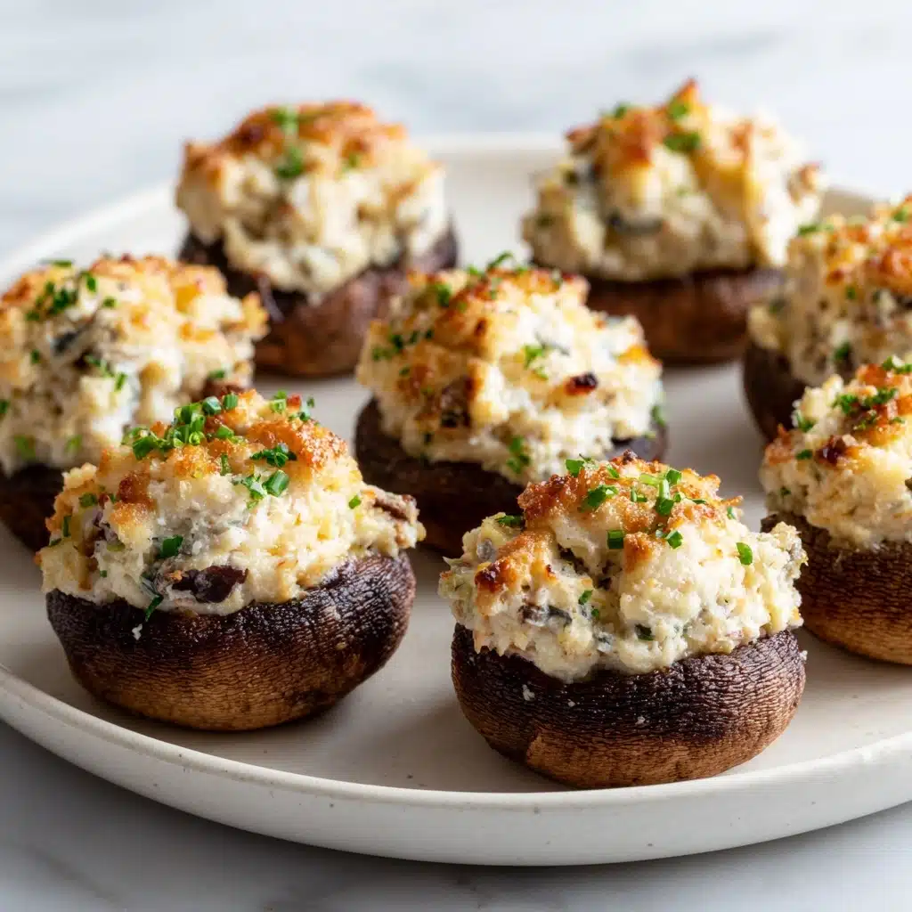 Garlic Butter and Feta Stuffed Mushrooms Recipe - Recipe Image