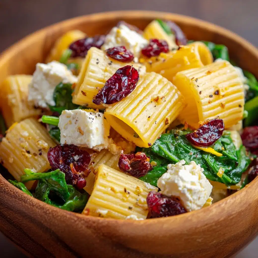 Feta & Cranberry Rigatoni Salad with Lemon Vinaigrette Recipe - Recipe Image