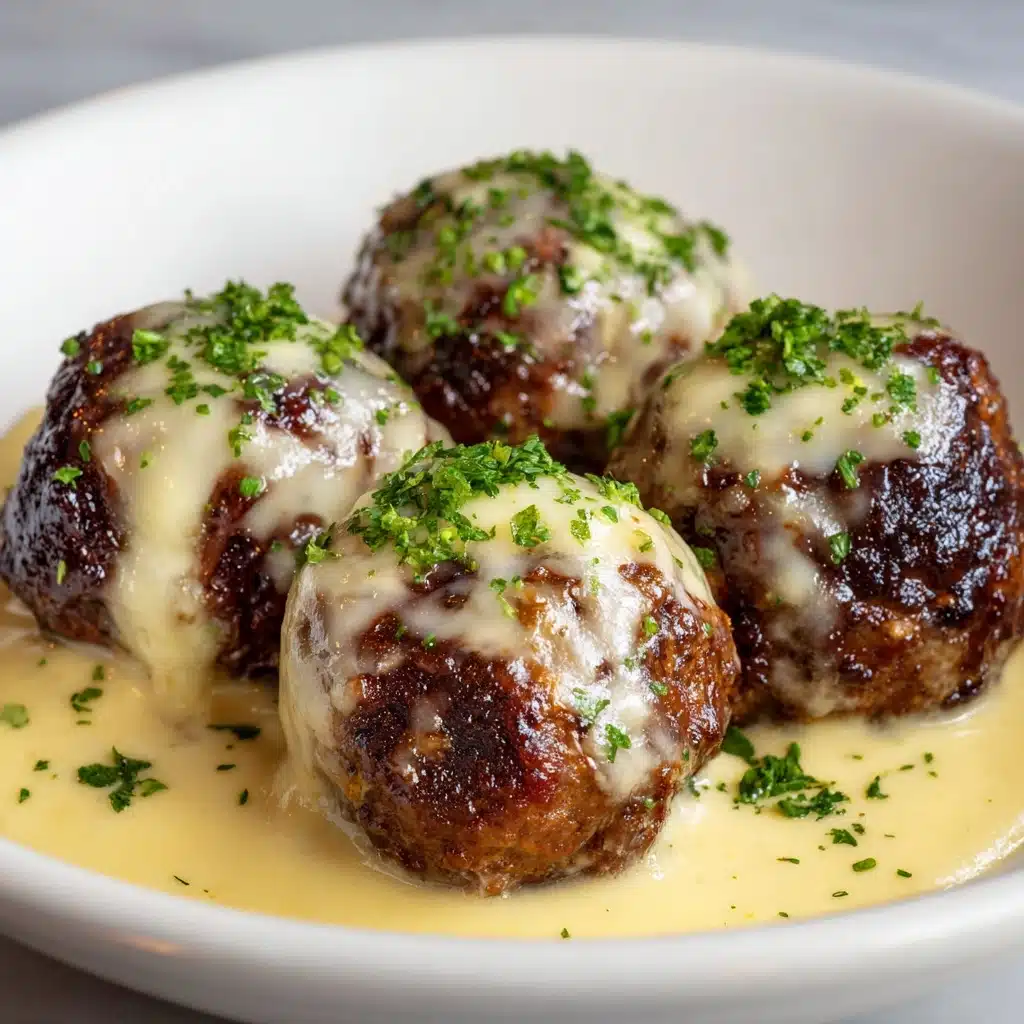 Crock Pot French Onion Meatballs Recipe - Recipe Image