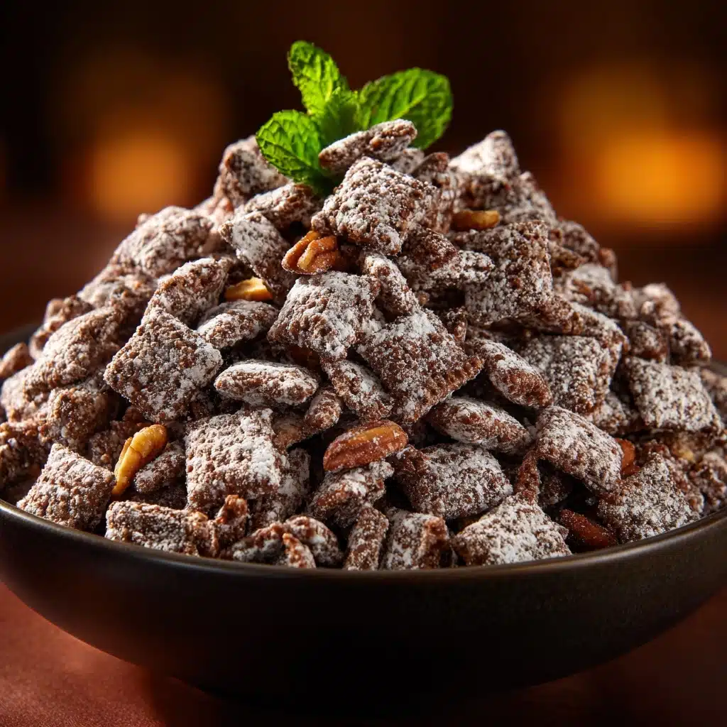 Homemade Brownie Batter Puppy Chow Recipe - Recipe Image