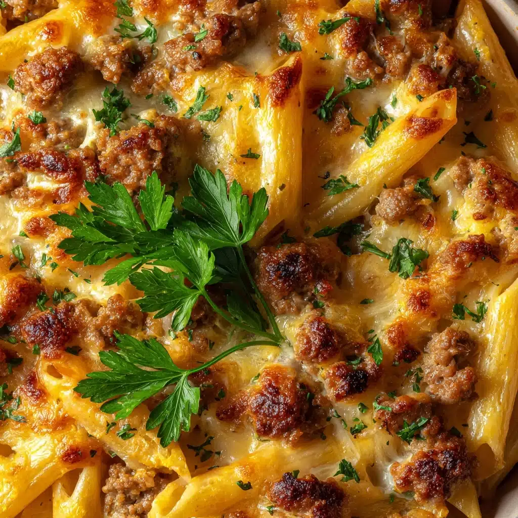 Loaded Cheeseburger Alfredo Pasta Recipe - Recipe Image