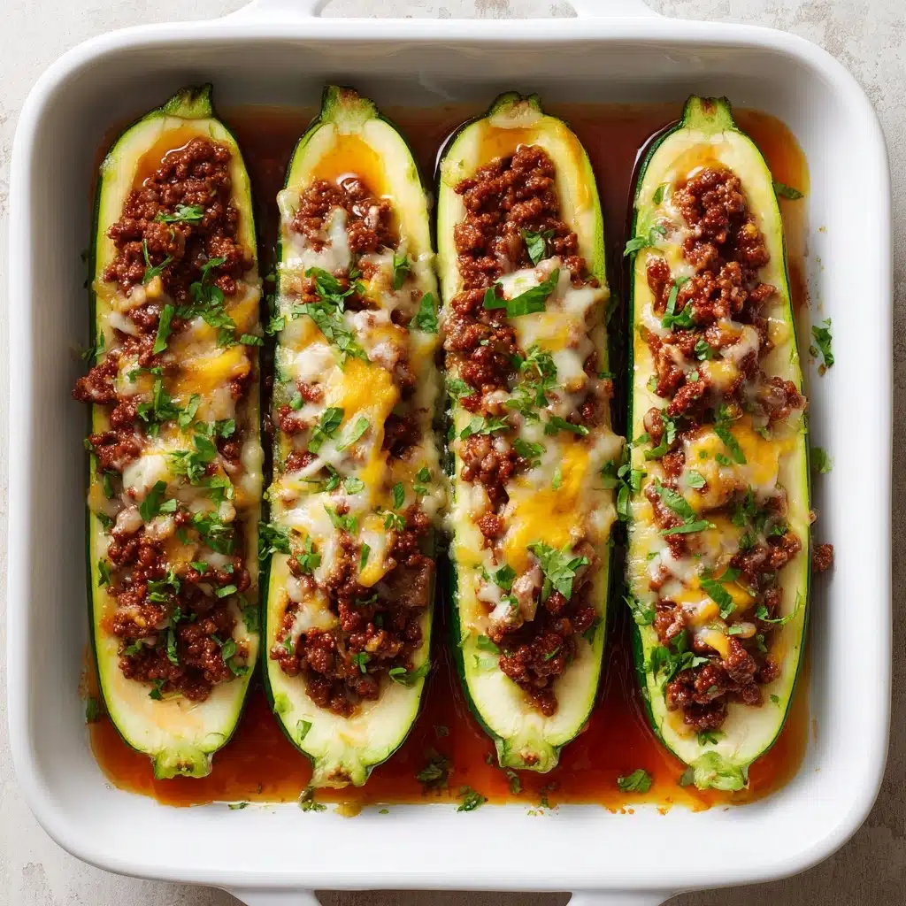 Beef Stuffed Zucchini Boats Recipe - Recipe Image