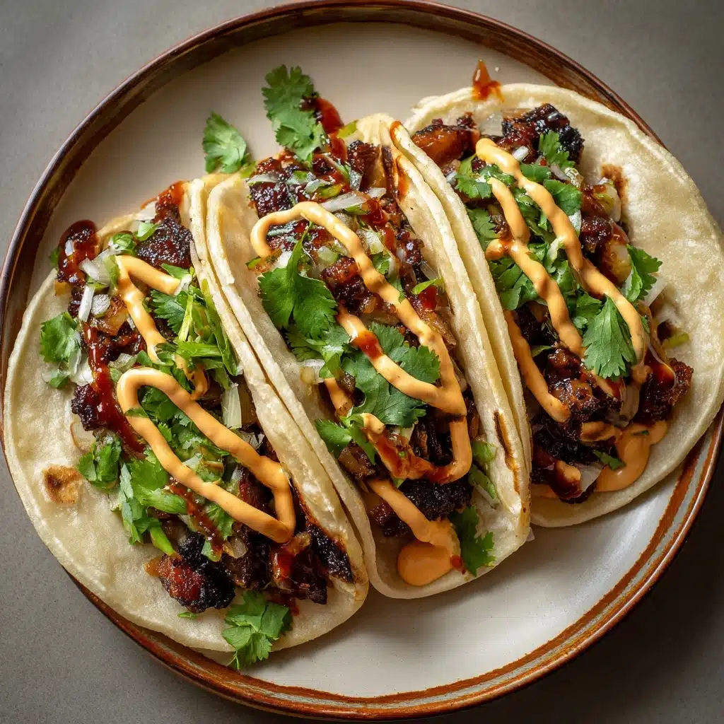 Garlic Butter Honey BBQ Beef Tacos Recipe - Recipe Image