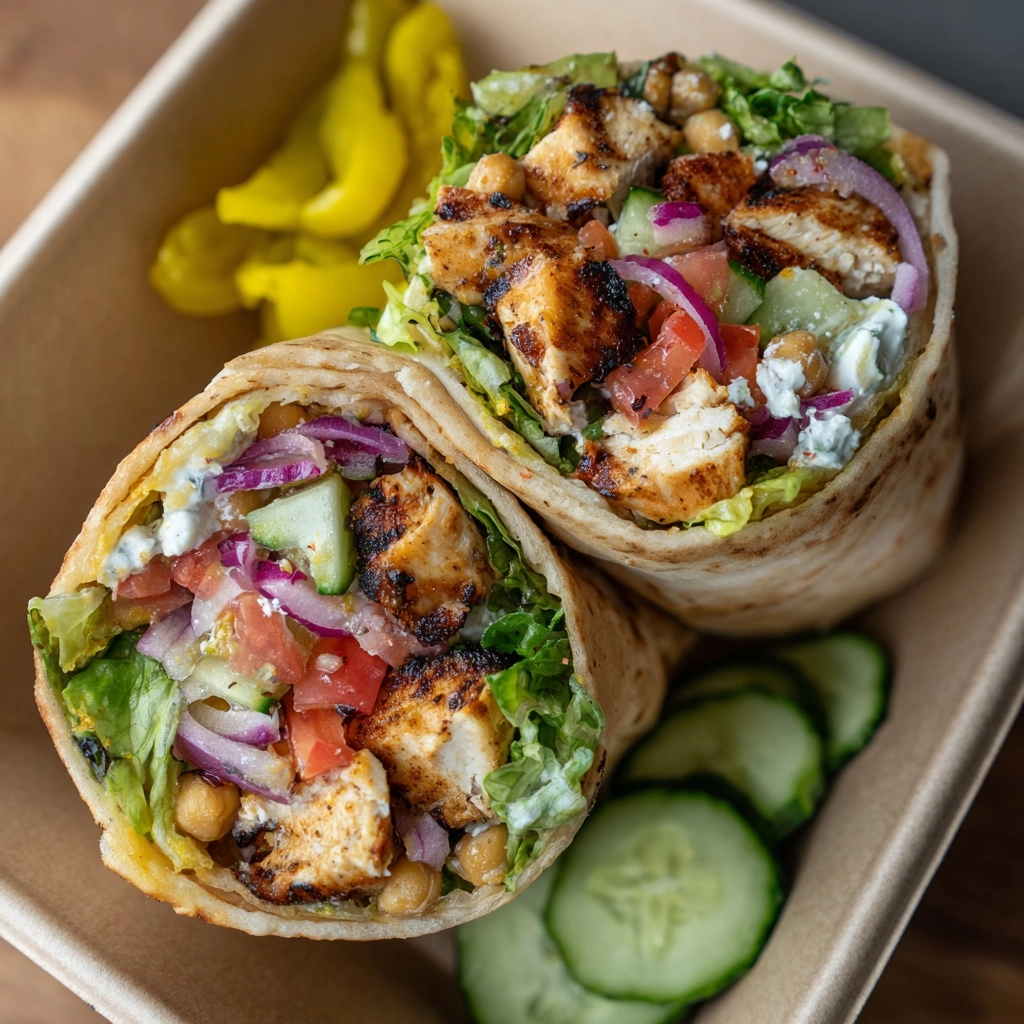Greek Grilled Chicken Pitas Recipe - Recipe Image