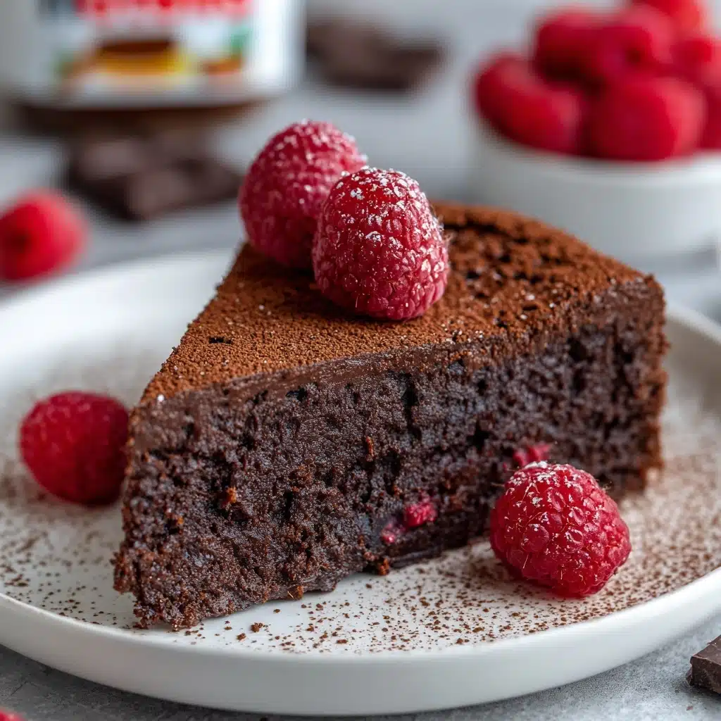 Flourless Nutella Raspberry Cake Recipe - Recipe Image