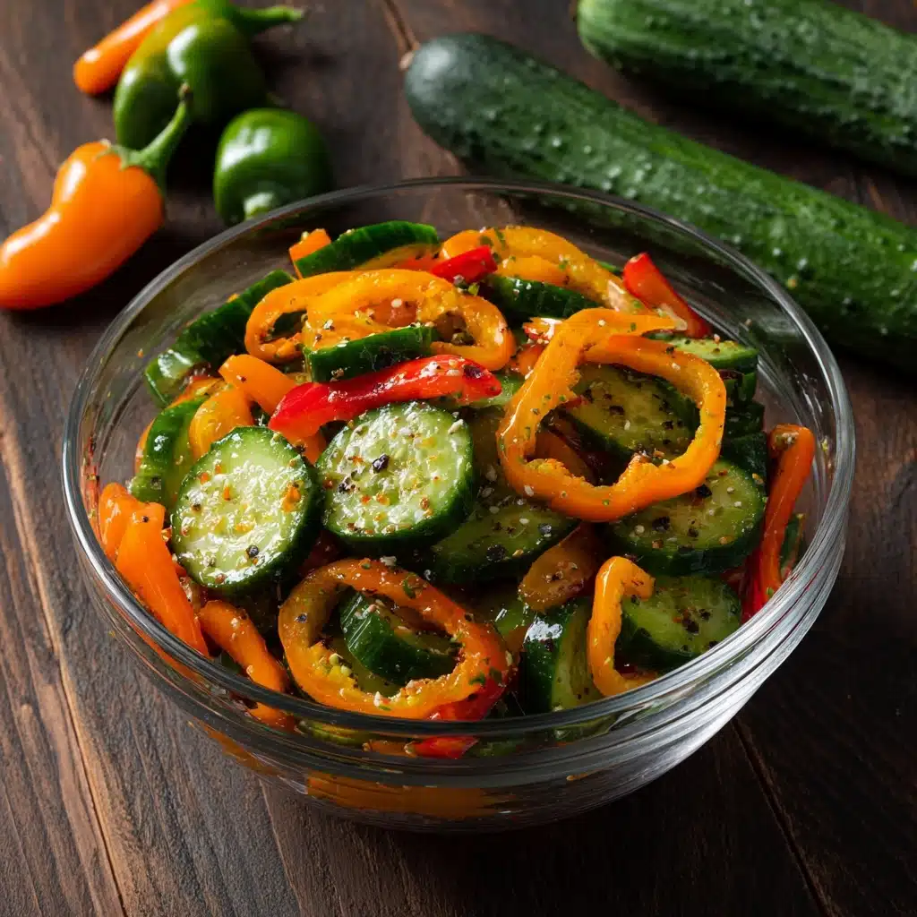 Bell Pepper and Cucumber Salad Recipe - Recipe Image