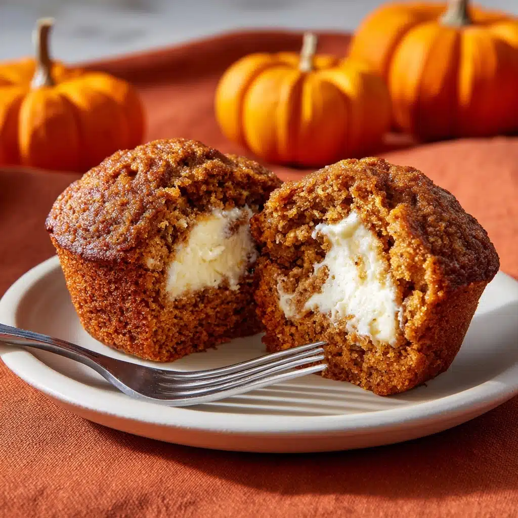 Pumpkin Muffins with Cinnamon Cream Cheese Filling Recipe - Recipe Image
