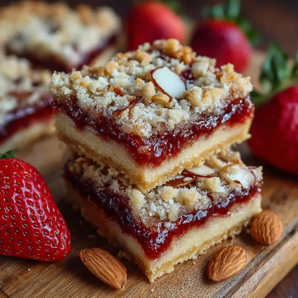 Strawberry Almond Shortbread Bars Recipe - Recipe Image