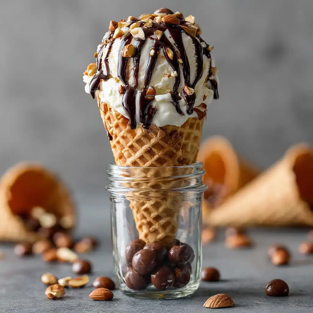 Tin Roof Ice Cream with Crushed Waffle Cone Recipe
