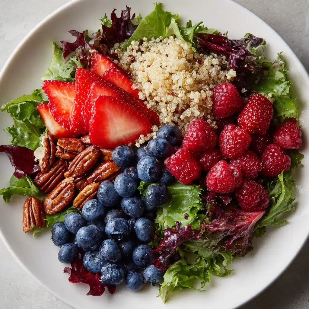Berry Pecan Quinoa Salad with Homemade Berry Vinaigrette Recipe - Recipe Image