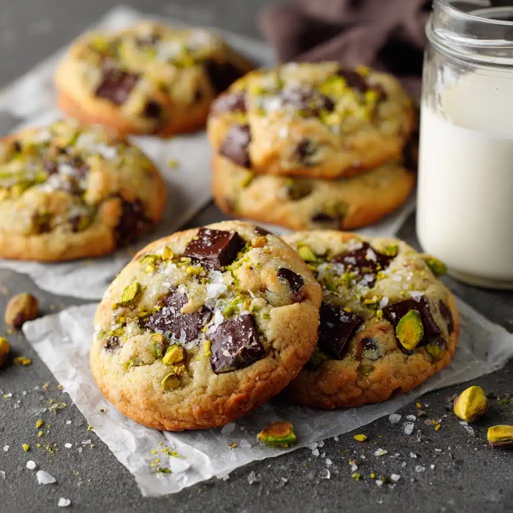 Dark Chocolate Chunk Pistachio Cookies Recipe - Recipe Image