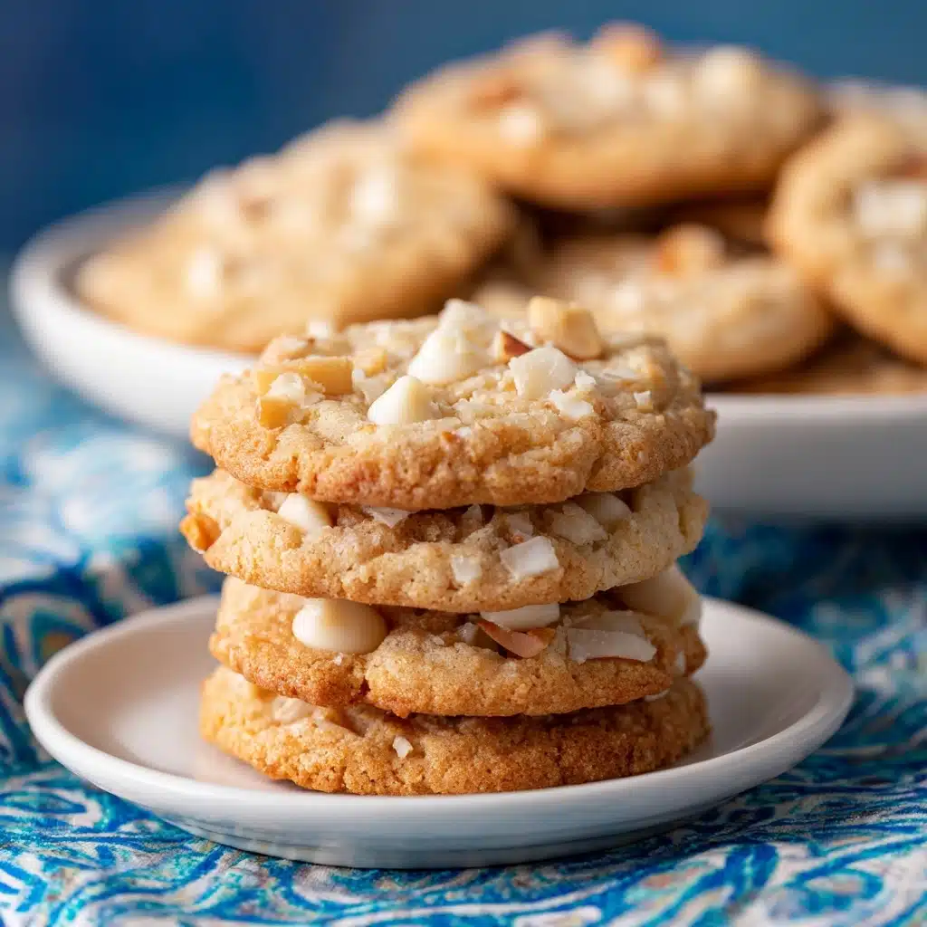 White Chocolate Macadamia Nut Cookies with Toasted Coconut Recipe
