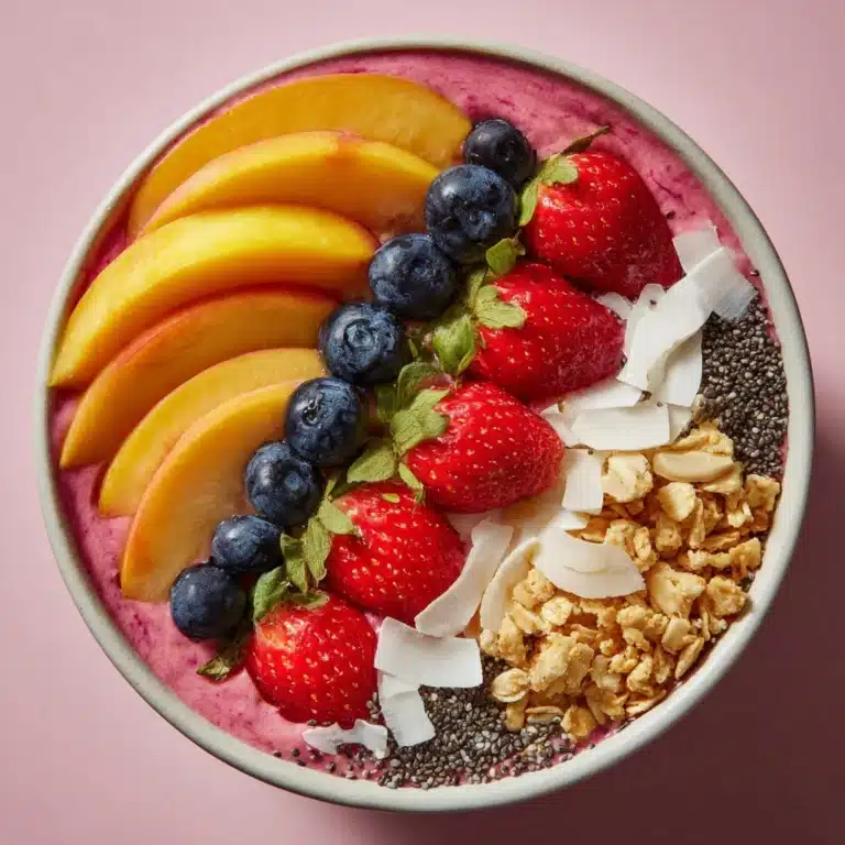 Berry, Peach and Coconut Smoothie Bowl Recipe