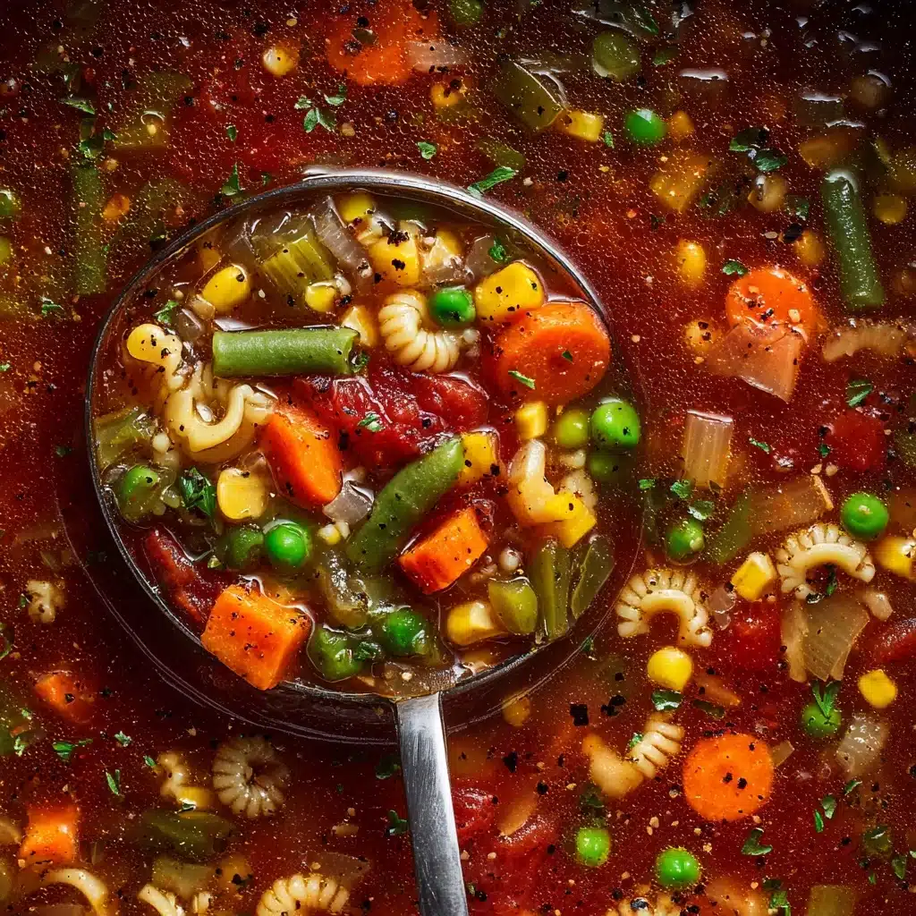Homemade Alphabet Vegetable Soup Recipe - Recipe Image