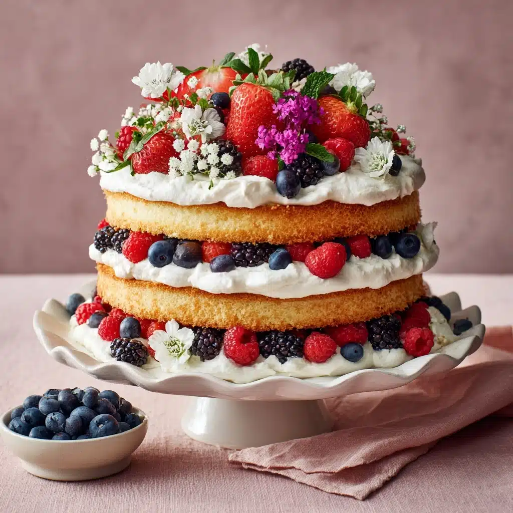 Fresh Berry Cream Cake Recipe