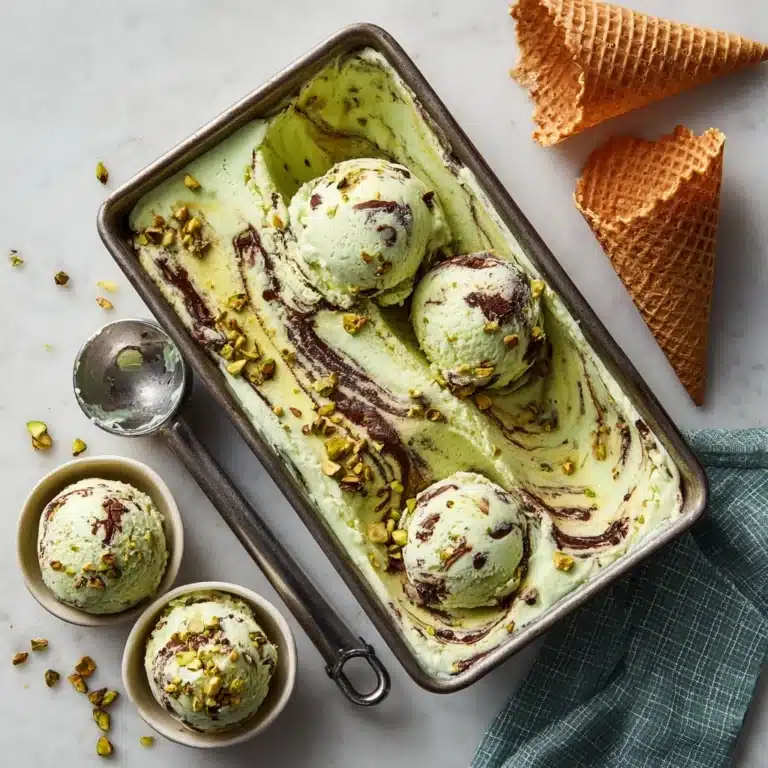 Chocolate Swirl Pistachio Ice Cream Recipe