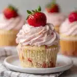 Strawberry Cupcakes with Strawberry Buttercream Recipe