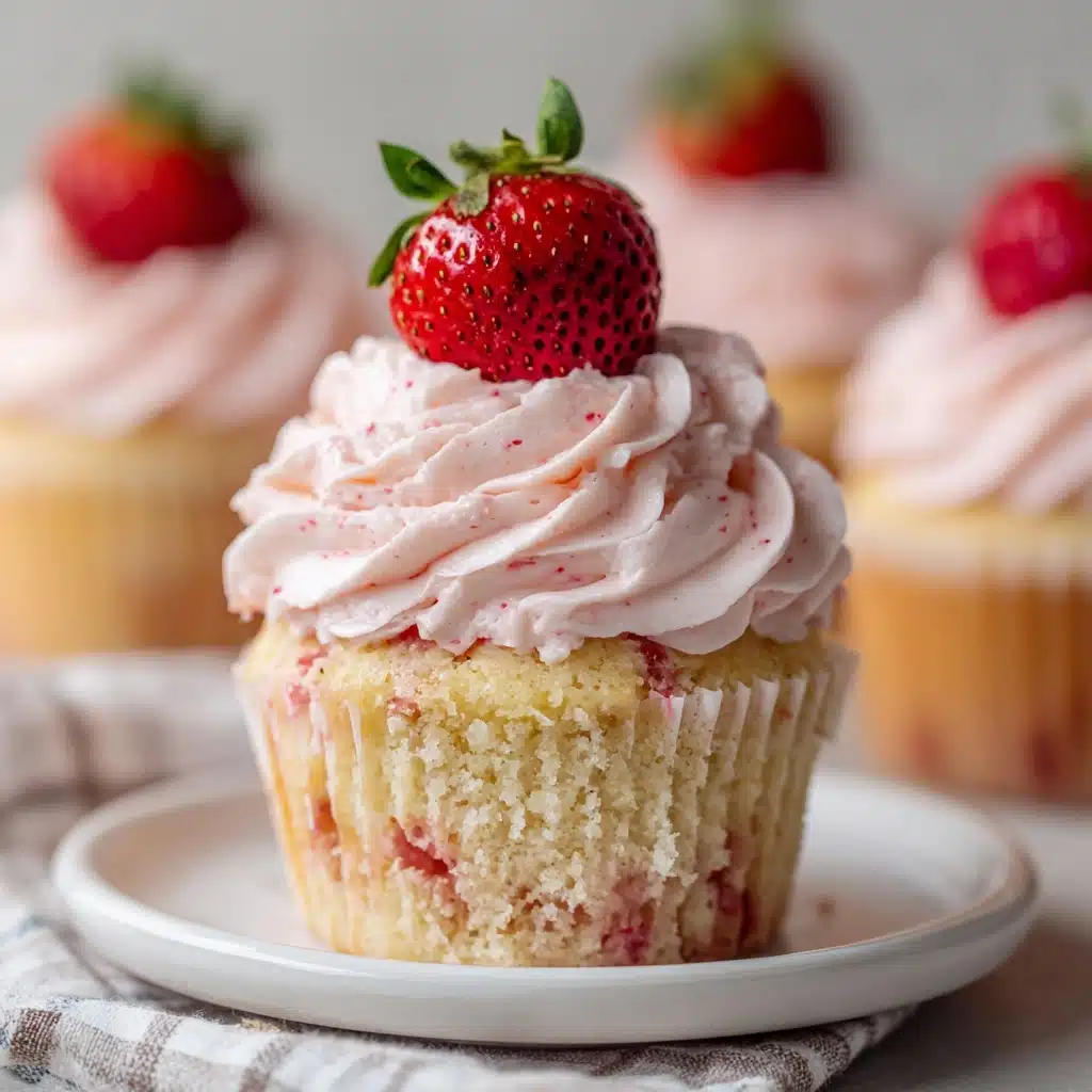 Strawberry Cupcakes with Strawberry Buttercream Recipe