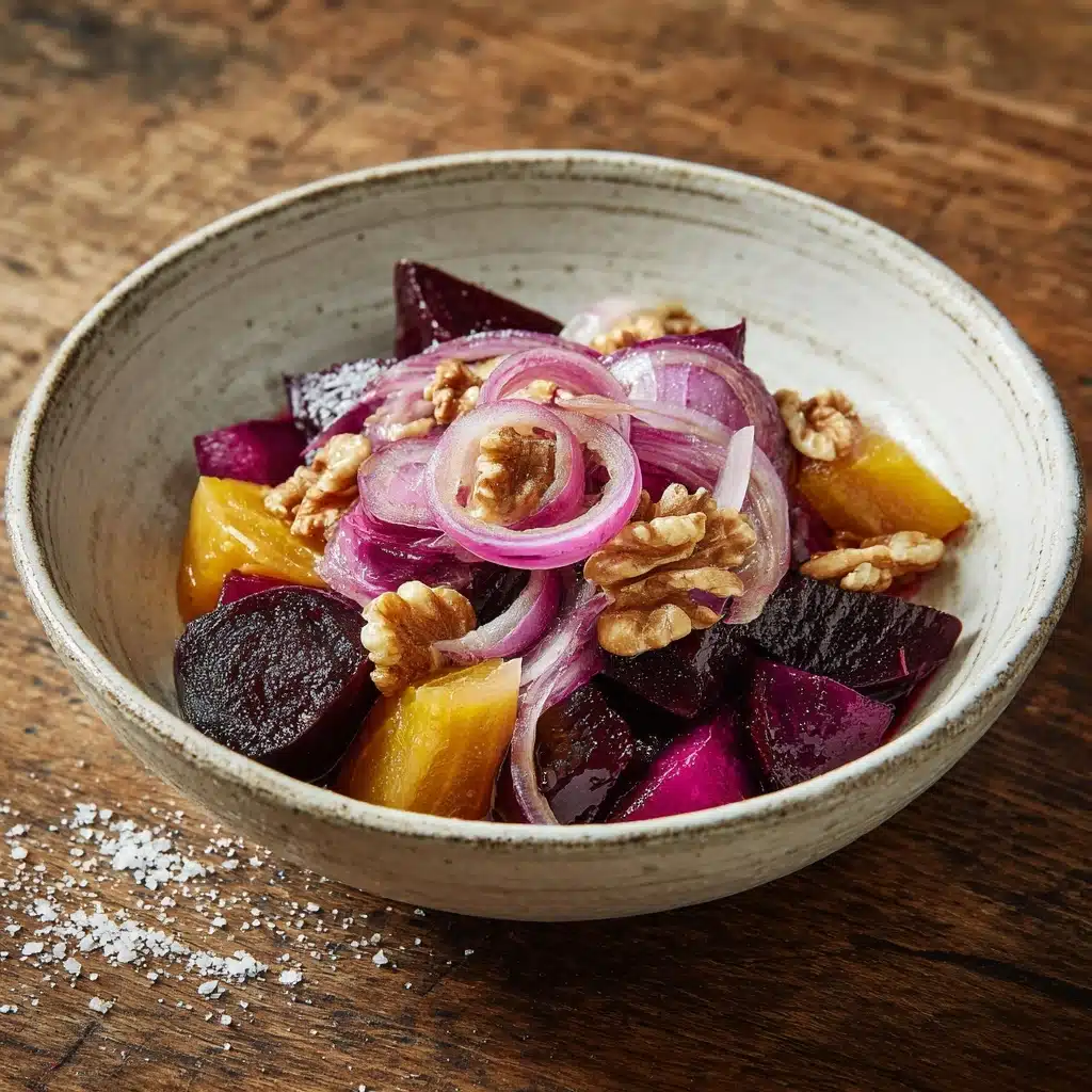 Roasted Beet and Walnut Salad with Kombucha Vinaigrette Recipe - Recipe Image
