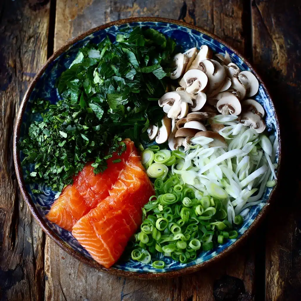 Nabemono with Salmon, Shiitake and Miso Recipe - Recipe Image