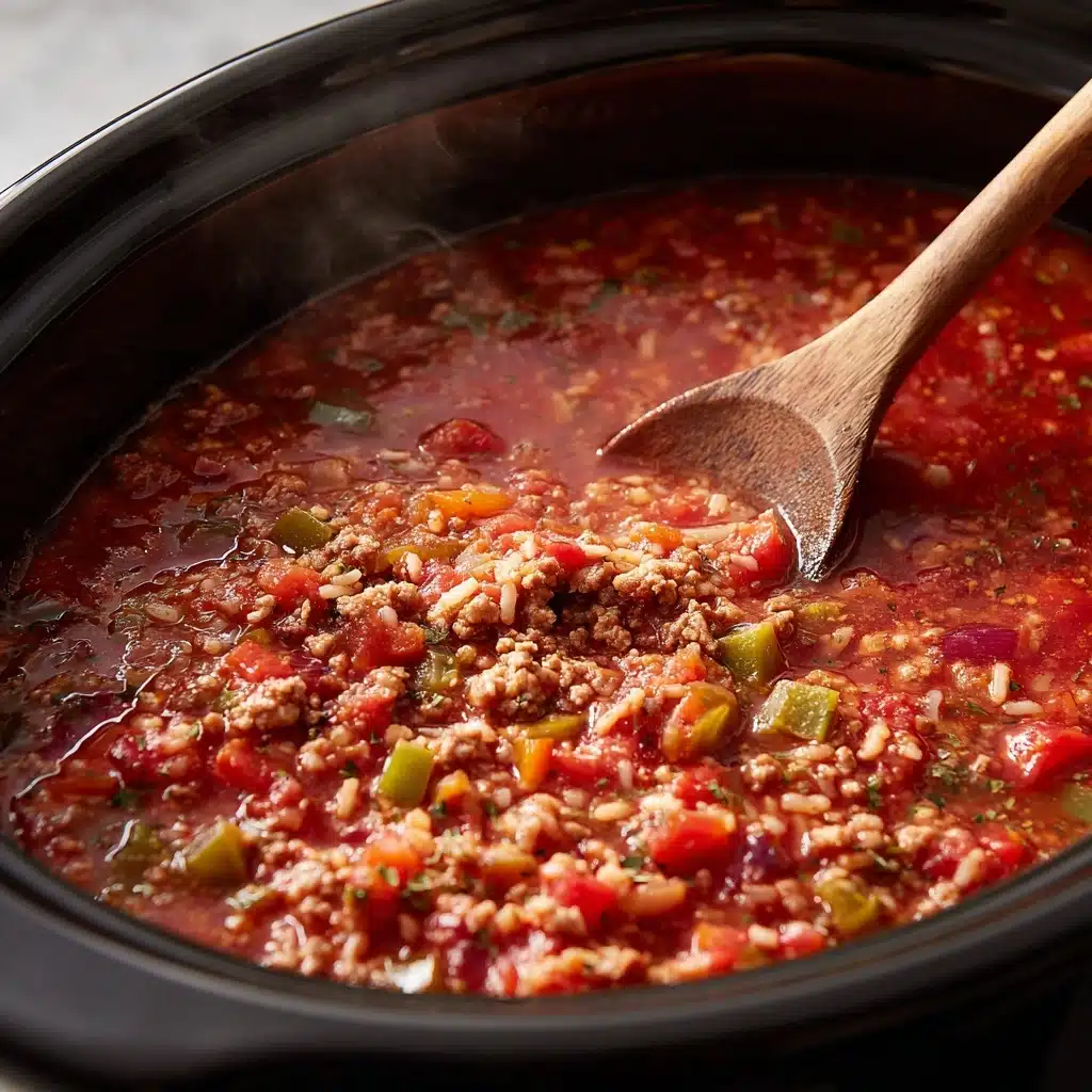 Slow Cooker Stuffed Pepper Soup Recipe - Recipe Image