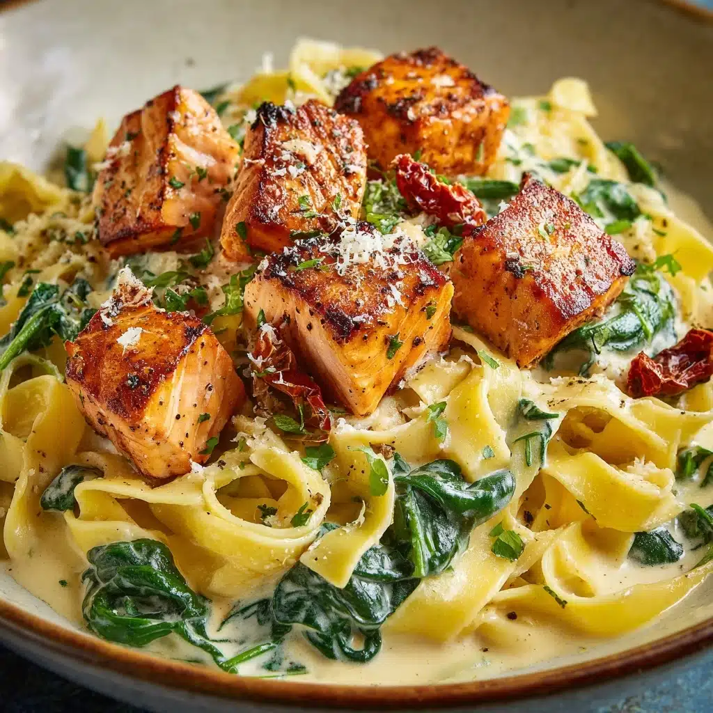 Creamy Tuscan Salmon Pasta Recipe - Recipe Image