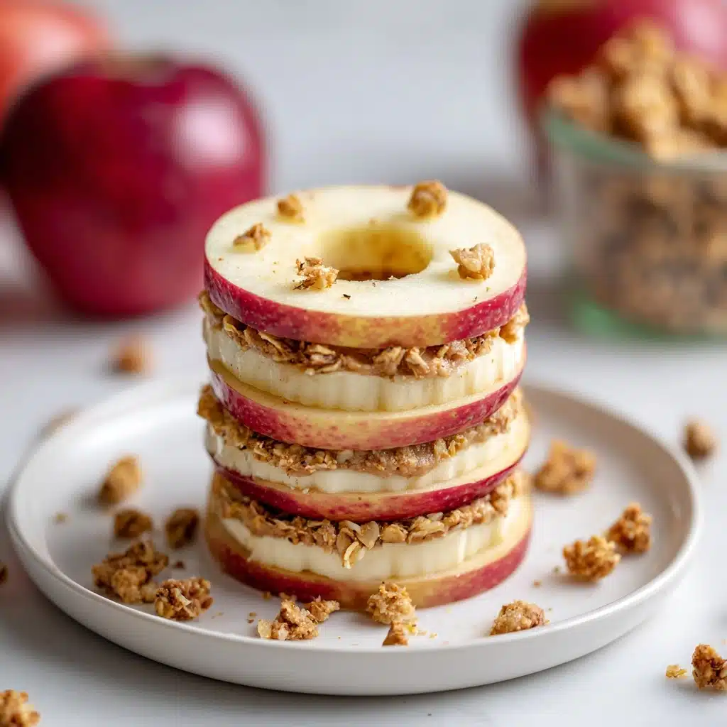 Peanut Butter Apple Sandwiches with Granola Recipe - Recipe Image