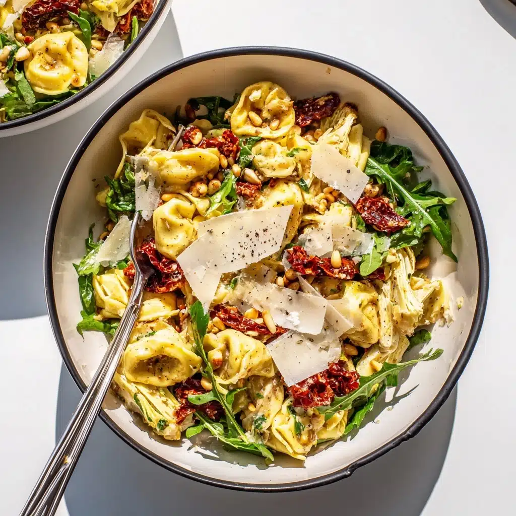 Tortellini Pasta Salad with Sun-Dried Tomatoes and Artichokes Recipe - Recipe Image