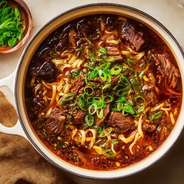 Kimchi Beef Noodle Soup Recipe