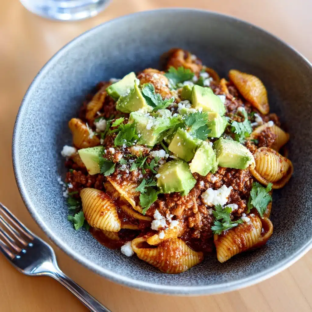 One Pot Cheesy Taco Pasta Recipe - Recipe Image