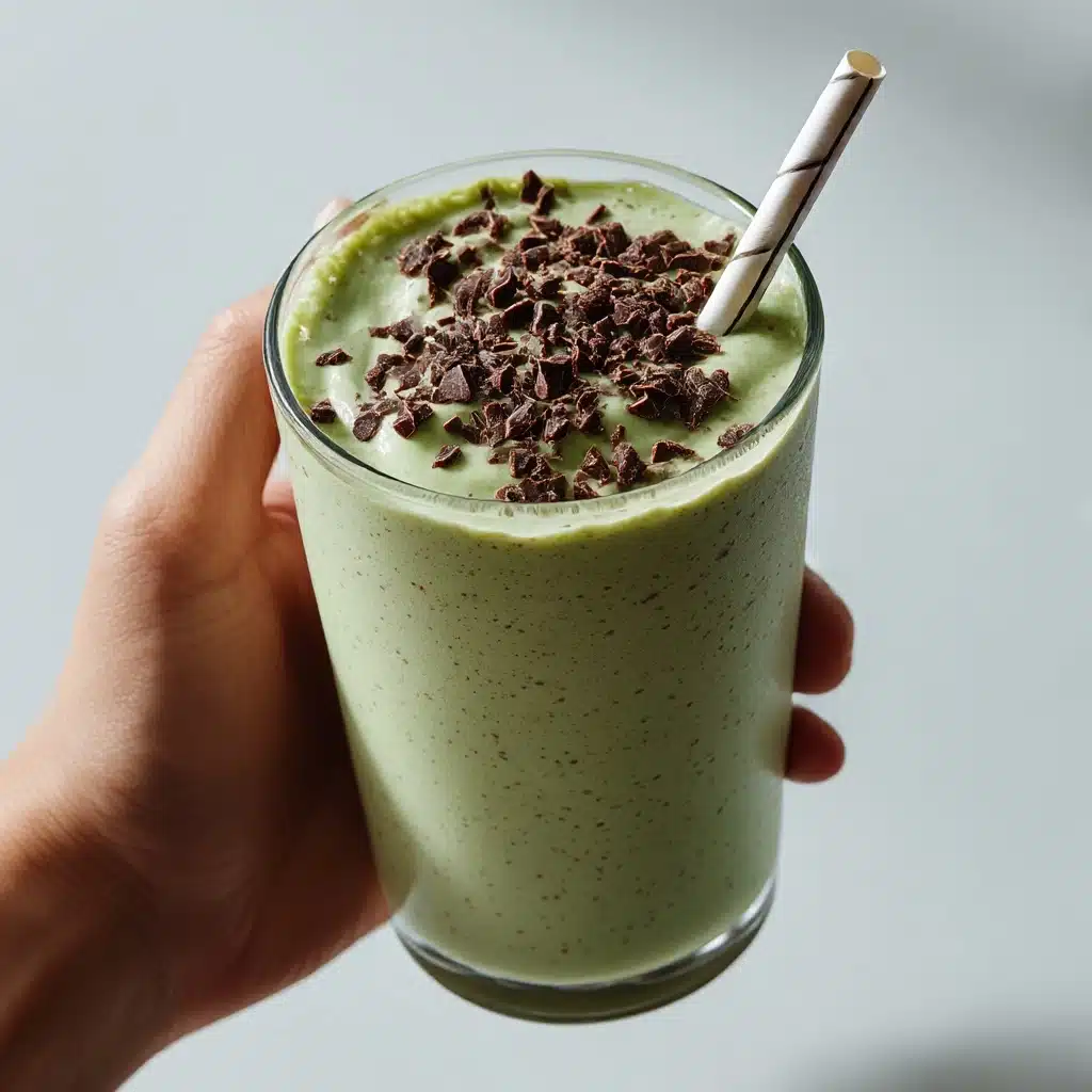 Chocolate Peanut Butter Green Smoothie Recipe - Recipe Image