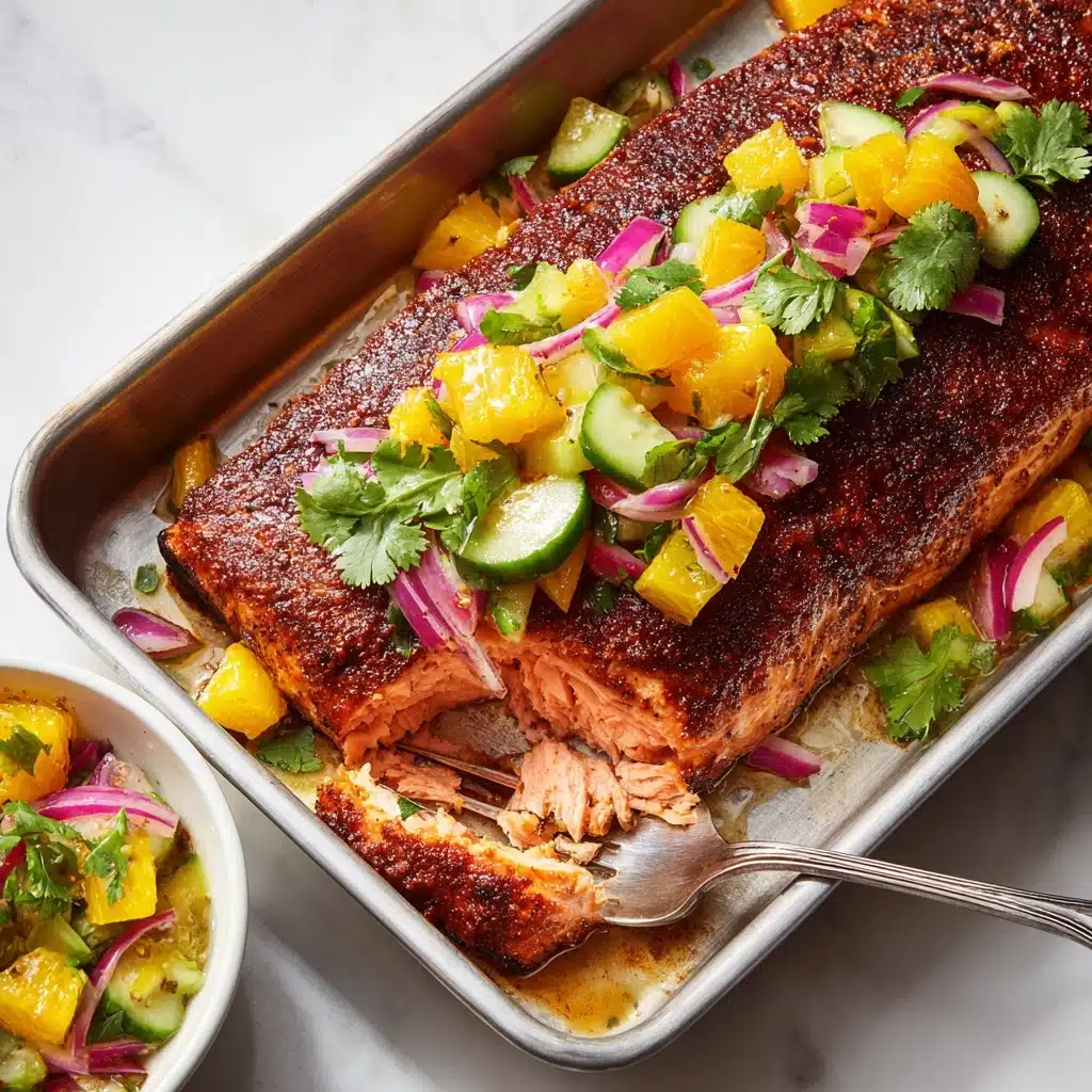 Sumac-Blackened Salmon with Citrus Salsa Recipe - Recipe Image