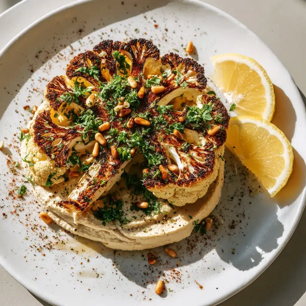 Cauliflower Steaks with Hummus and Gremolata Recipe - Recipe Image