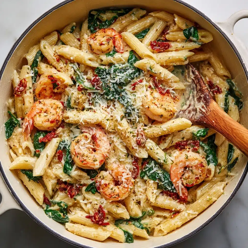 Creamy Shrimp Florentine Pasta Recipe - Recipe Image