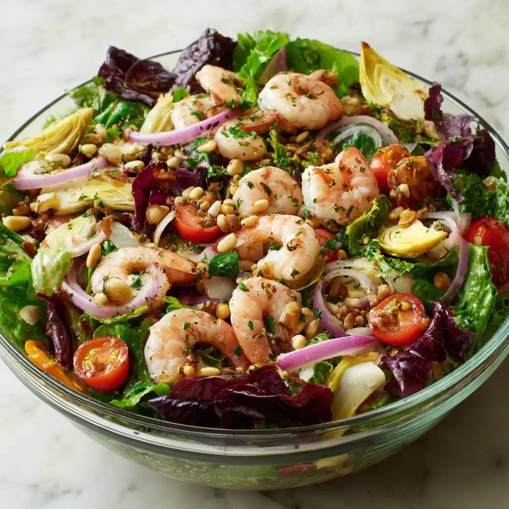 Shrimp and Artichoke Green Salad with Lemon Vinaigrette Recipe - Recipe Image