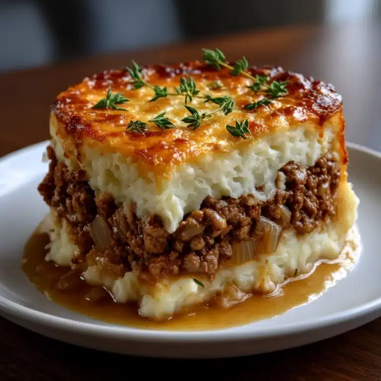 Sausage and Gravy Pie with Biscuit Crust Recipe