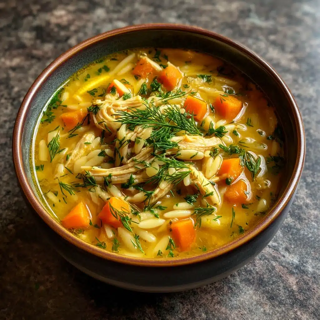 Avgolemono Greek Lemon Chicken Soup Recipe - Recipe Image