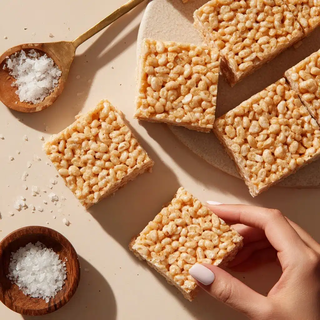 Salted Caramel Rice Krispie Bars Recipe